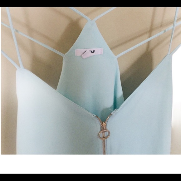 ARDENE Spaghetti Strap Tank With Caged/Criss Cross Back Zip Detail Mint Green XS - Picture 7 of 11